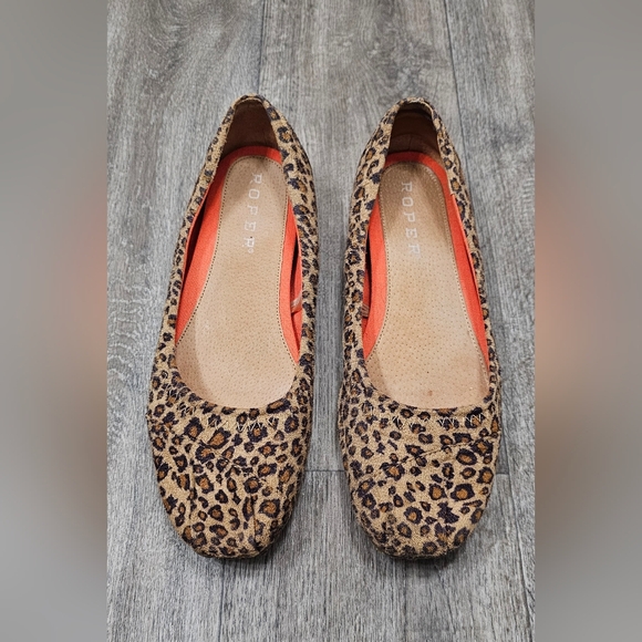 Roper Leopard Print Women's Flats-Size 9 - Picture 2 of 6